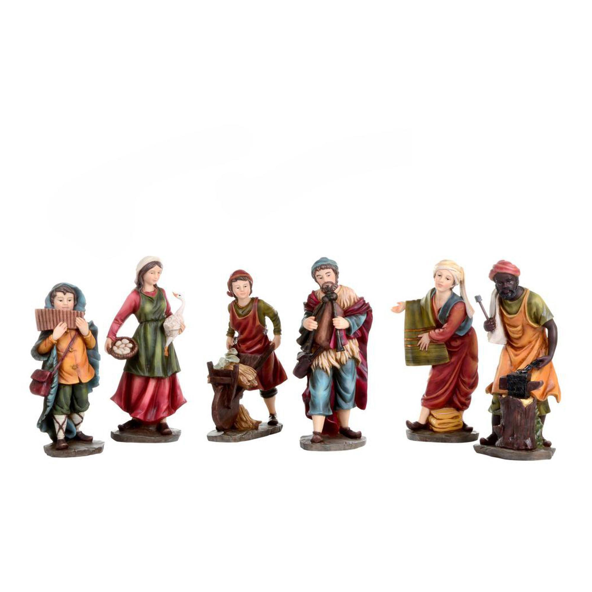 POLY S/6 10" VILLAGERS (COLOR - 026-490401