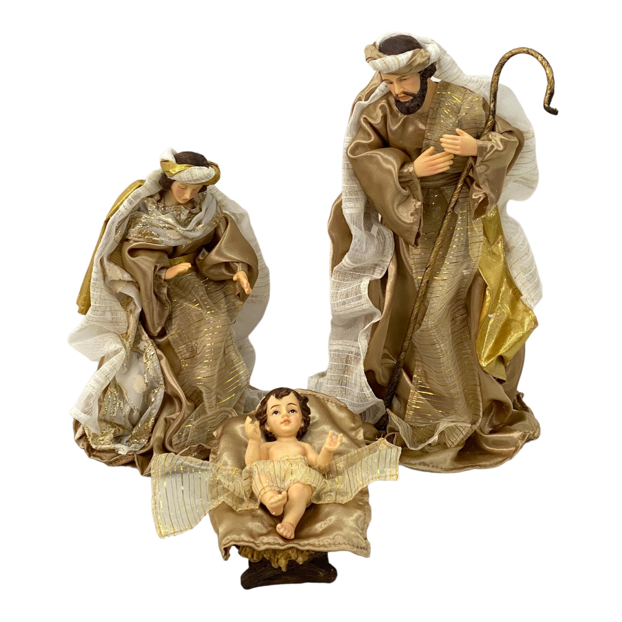 14" FABRIC HOLY FAMILY DCOR - 100-4900538