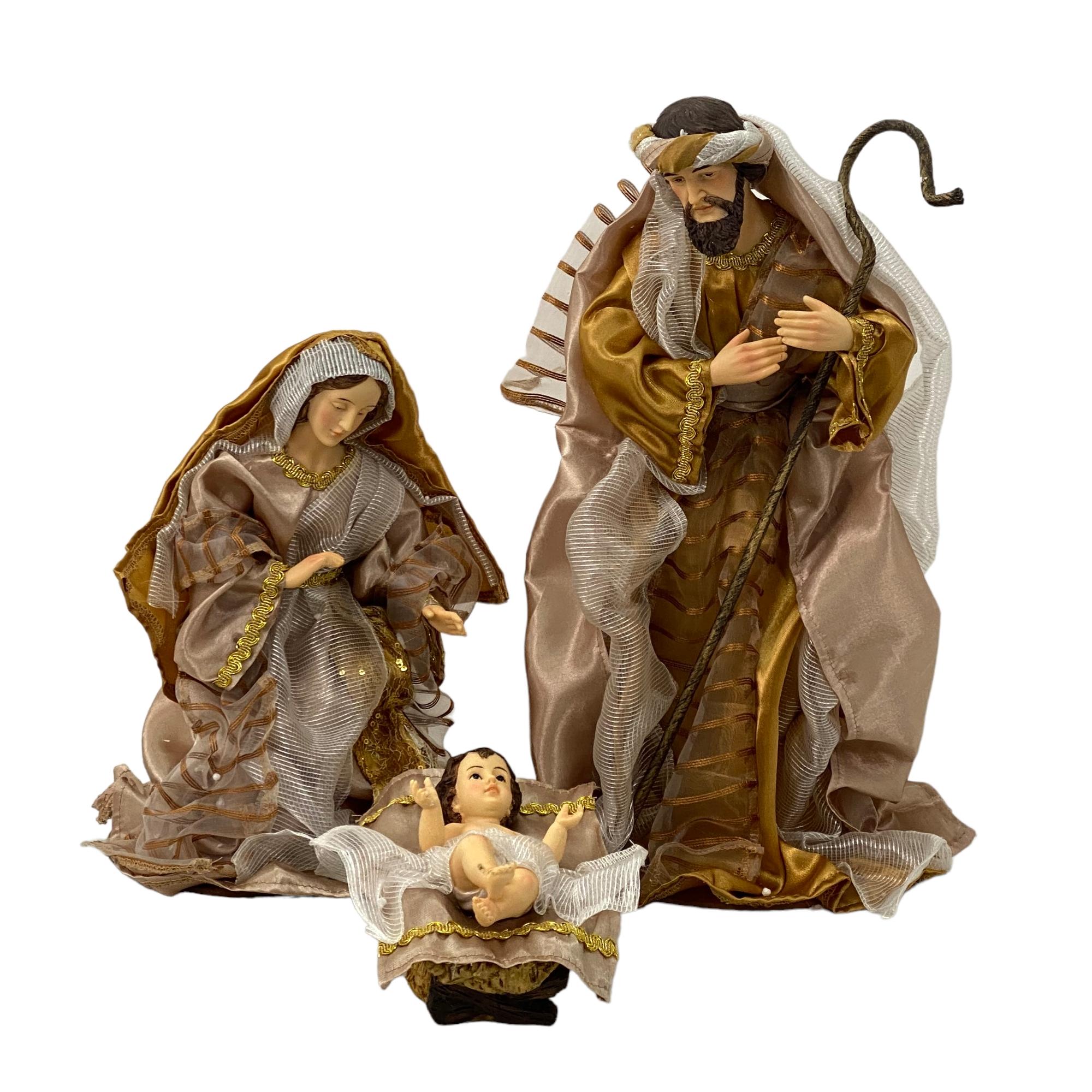 16" FABRIC HOLY FAMILY DCOR - 100-4900551