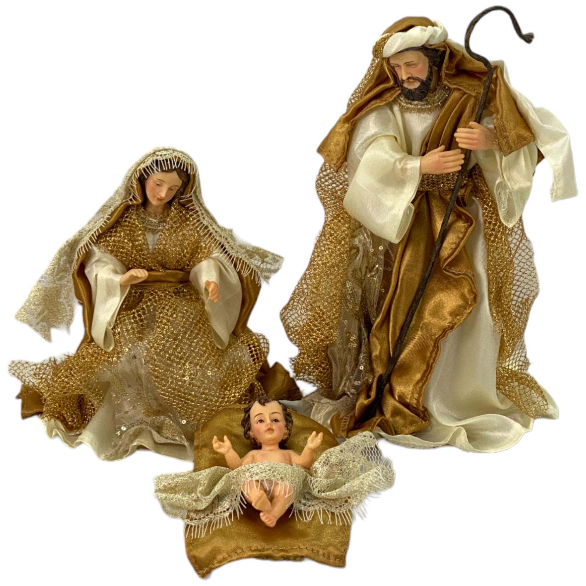 14" FABRIC HOLY FAMILY DCOR - 100-4900664