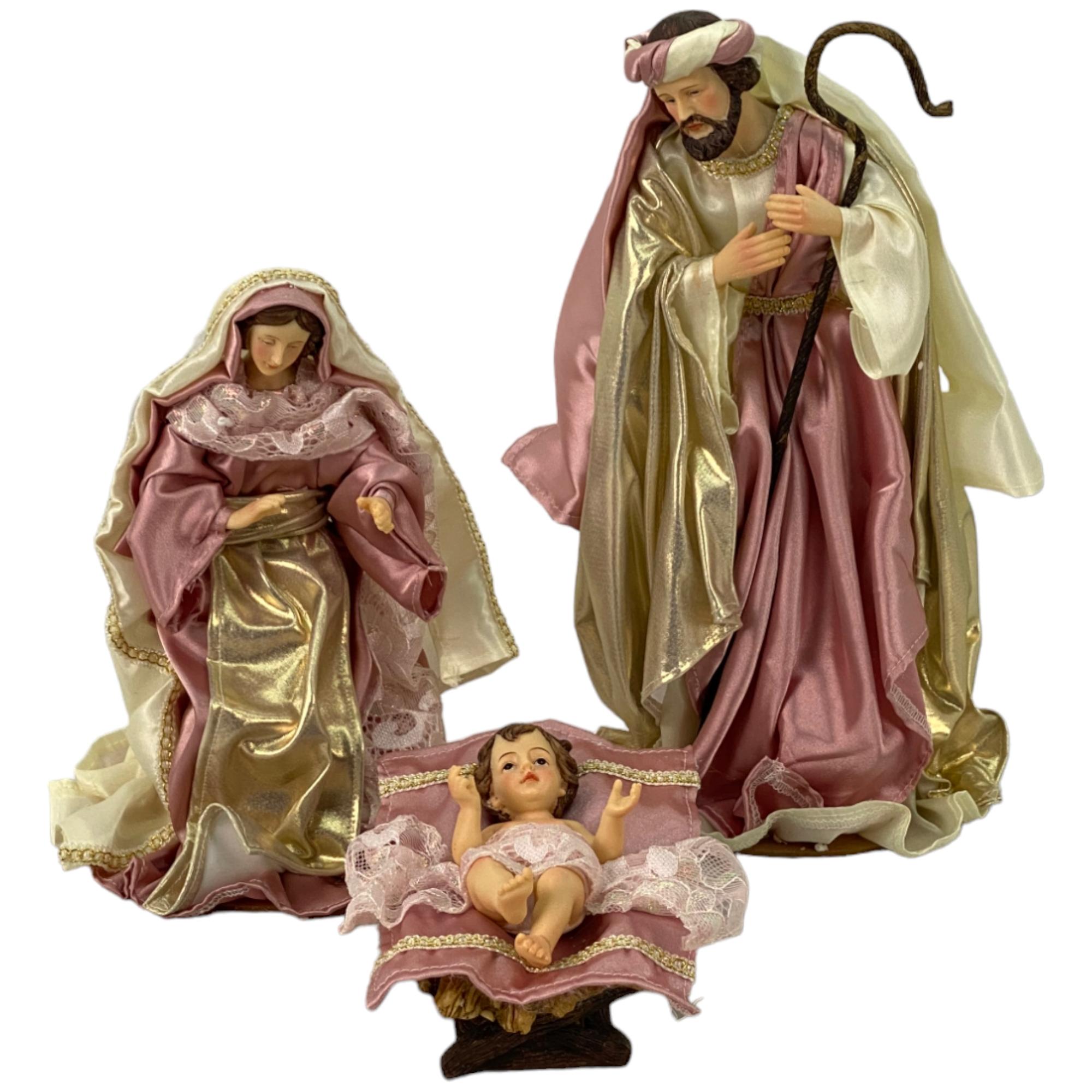 14" FABRIC HOLY FAMILY DCOR - 100-4900668