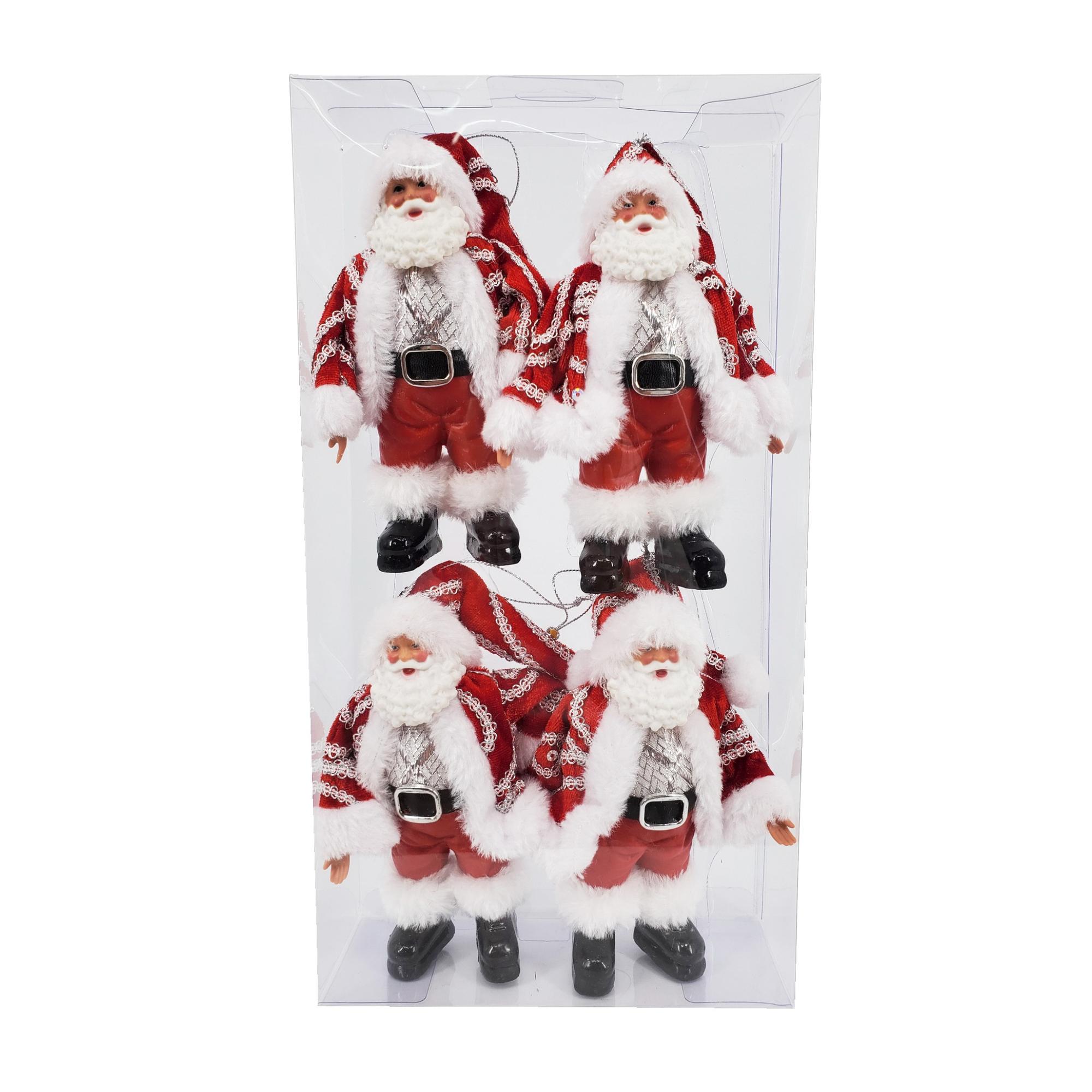 JG SANTA DECOR 18CM 4PZ - 160-4500603