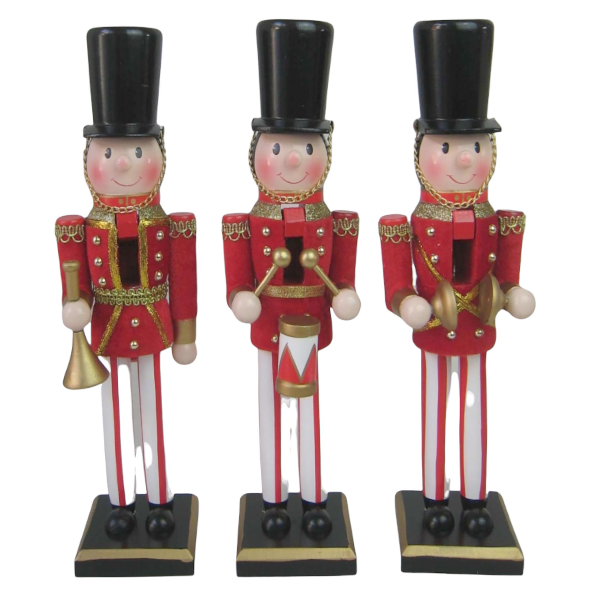 3ASST 30CM WOODED NUTCRACKER - 200-4100141