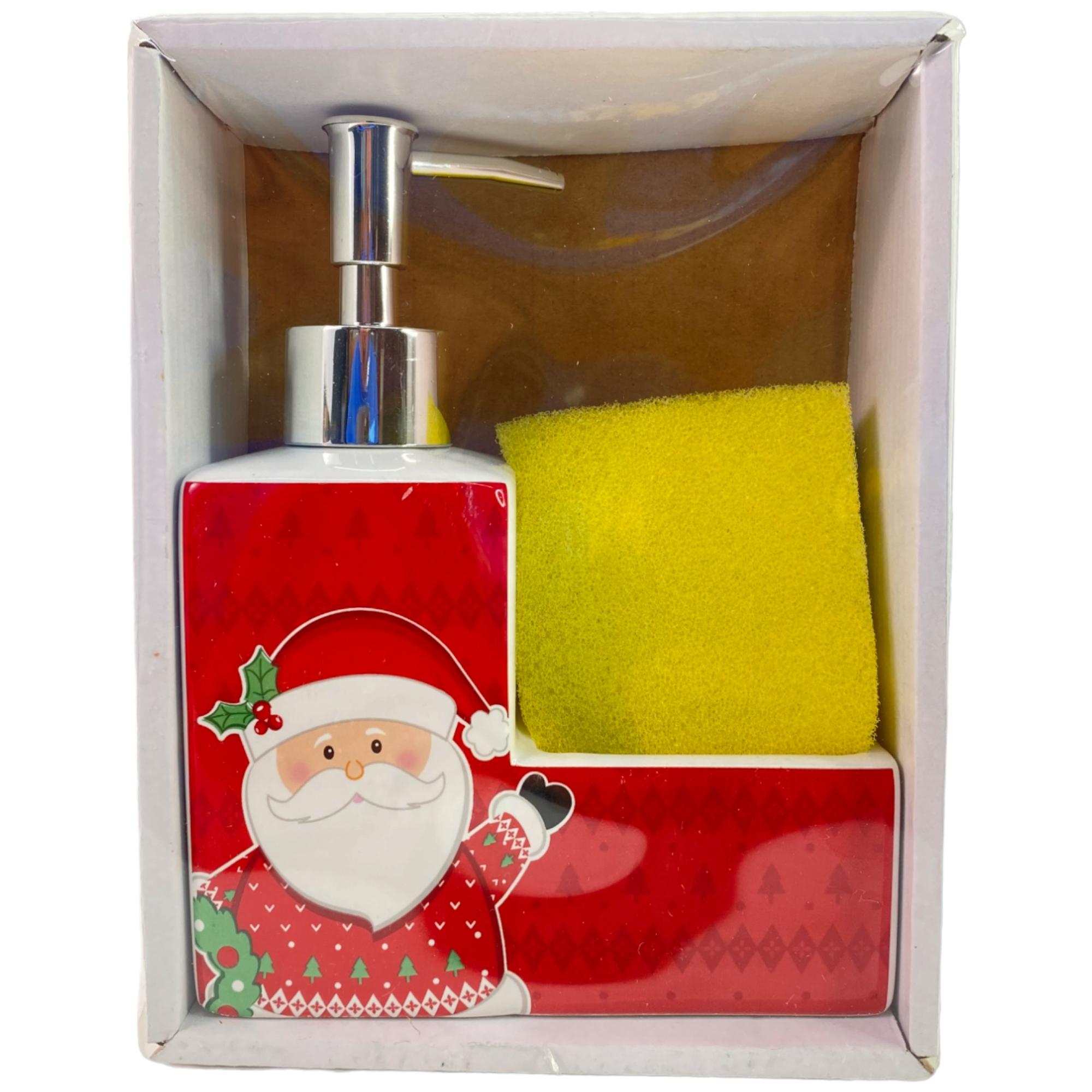 DOLOMITE SOAP DISPENSER WITH SPONGE - 200-8600075