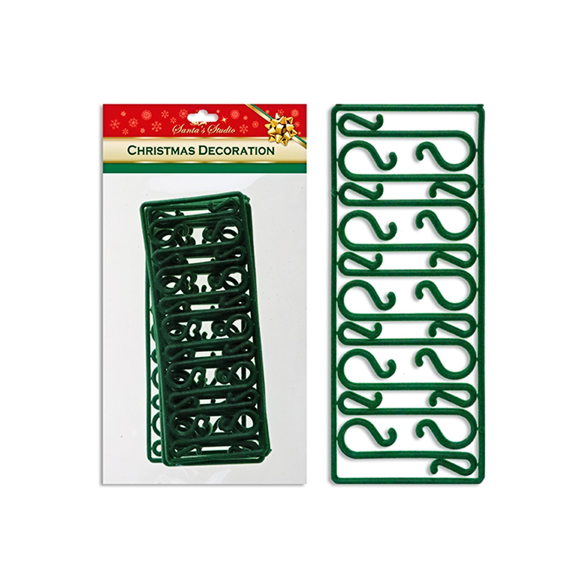 50PK 1.5IN PLASTIC XMAS ORNAMENT HOOKS. PBH. - 201-0300559