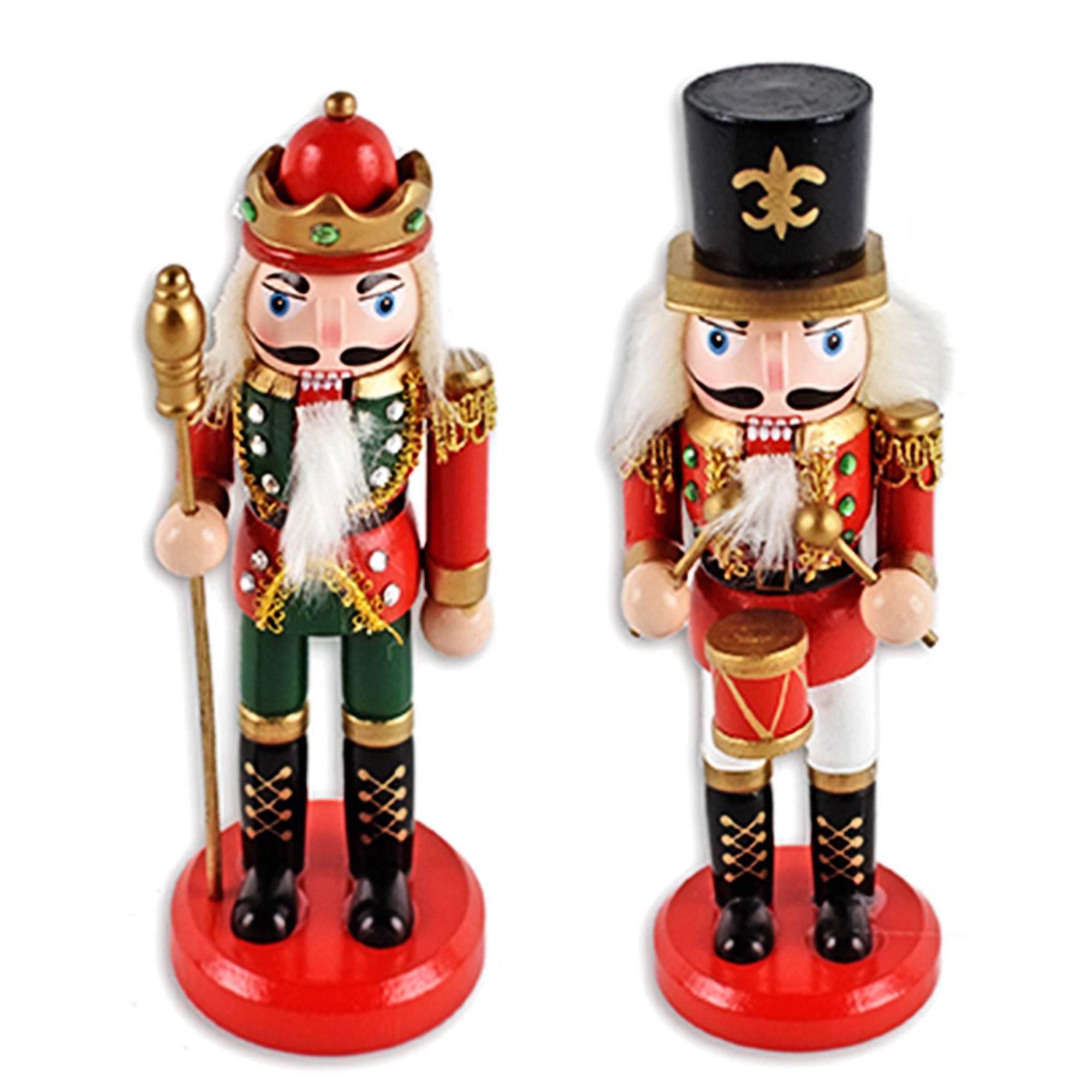 7-7/8IN DELUXE NUTCRACKER W/RED BASE. 2 ASST.STYLES.LABEL - 201-0300575