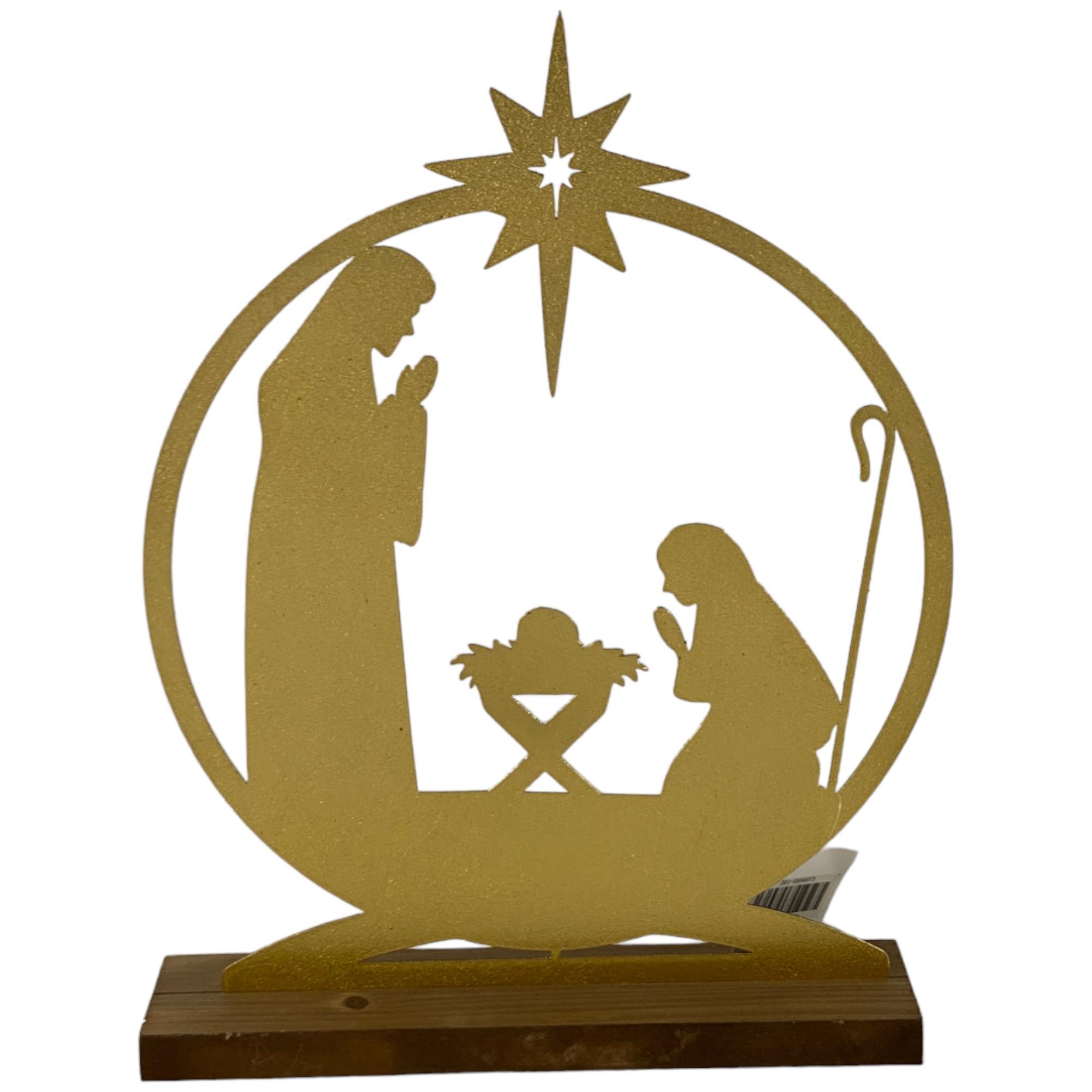 METAL / WOOD NATIVITY DCOR - 201-0500073