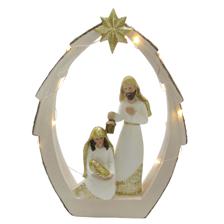 HOLY FAMILY W/LIGHT (USE 2PCS"LR41" BUTTON CELL INCLUDED) - 100-0400352