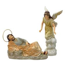 POLY 6" S/2 SLEEPING JESUS + ANGEL DCOR - 100-4900428