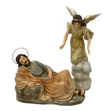 POLY 8" S/2 SLEEPING JESUS + ANGEL DCOR - 100-4900429