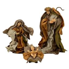 16" FABRIC HOLY FAMILY DCOR - 100-4900553