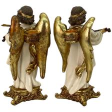 POLY 2 ASST ANGEL CANDLE HOLDER - 100-4900591