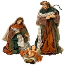 16" FABRIC HOLY FAMILY DCOR - 100-4900681