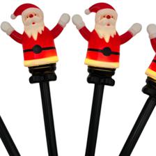 SET OF 5 SANTA CLAUS  FLOOR LIGHTS WITH WATERPROOF BATTERY C - 120-7500071B