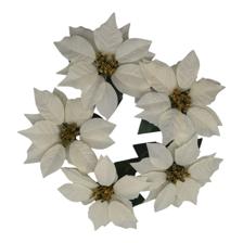 Christmas 5 Heads Poinsettia Flower Wreath - 140-3500053