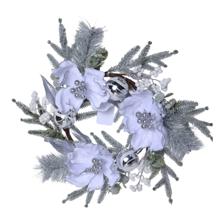 THREE FLOWERS WREATH W/ BALLS - 140-5702920