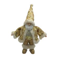 SANTA ORNAMENT 18cmH PLASTIC HEAD/HANDS - 160-4502736