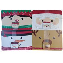 4 PCS PP PLACEMAT 42x27.5cm AND 4 PCS COASTER 9.5X9.5CM 4 AS - 180-4700080