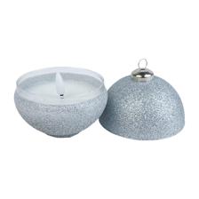 LED GLASS BALL  WITH WAXGLITTER SURFACEBULLET FLAME WARMWHIT - 200-9100551