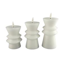 VELAS JG 3 UNIDADES COM LUZ 7,5X7,5X14C - 200-9200035