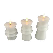 VELAS JG 3 UNIDADES COM LUZ 7,5X7,5X14C - 200-9200035