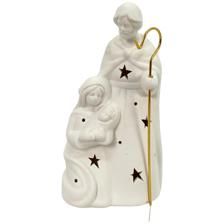 CERAMIC HOLY FAMILY W. LIGHT (USE 3 PCS OF LR44 BATTERY INCL - 201-2800829