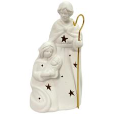 CERAMIC HOLY FAMILY W. LIGHT (USE 3 PCS OF LR44 BATTERY INCL - 201-2800829