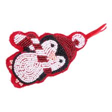 MULTI BEADED EMBROIDERED  PENGUINS ORNAMENT - 201-850024