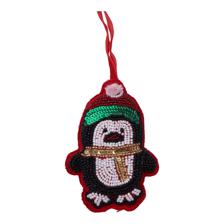 MULTI BEADED EMBROIDERED  PENGUINS ORNAMENT - 201-850025