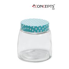 GLASS JAR WITH METAL LID WITH - 411-064109