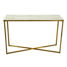 CONSOLE TABLE GLASS(3813)+MATTGOLD - 422-340155