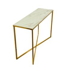 CONSOLE TABLE GLASS(3813)+MATTGOLD - 422-340155