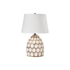 MANGO WOODEN LAMP WITH FABRICSHADE - 429-66000019