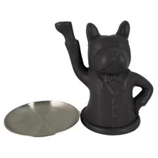 CERAMIC DOG DCOR(W / METAL TRAY) - 445-829603