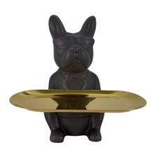 CERAMIC DOG DCOR(W / METAL TRAY) - 445-829607