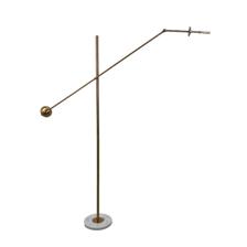 Glass Shade + Chromed Gold Iron Pole + White Marble base 
Bu - 541-670001/1