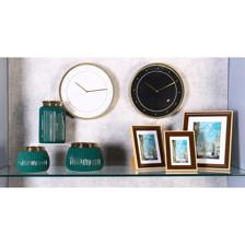 12" Plastic wall clock with Metallic dial - 542-120117