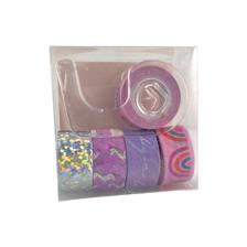 288SETS/CTN MINI WASHI TAPE AND DISPENSER SET RAINBOW PET BO - 780-8513647