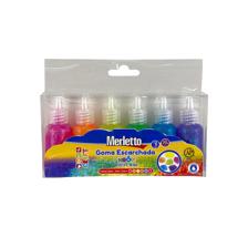 PEGAMENTO ESCARCHADO COLORES NEON 6PZ 20G - 785-7863606