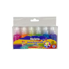 PEGAMENTO ESCARCHADO COLORES NEON 6PZ 20G - 785-7863606