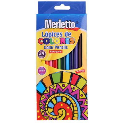 LAPICES DE COLORES 24PZA 3.MM