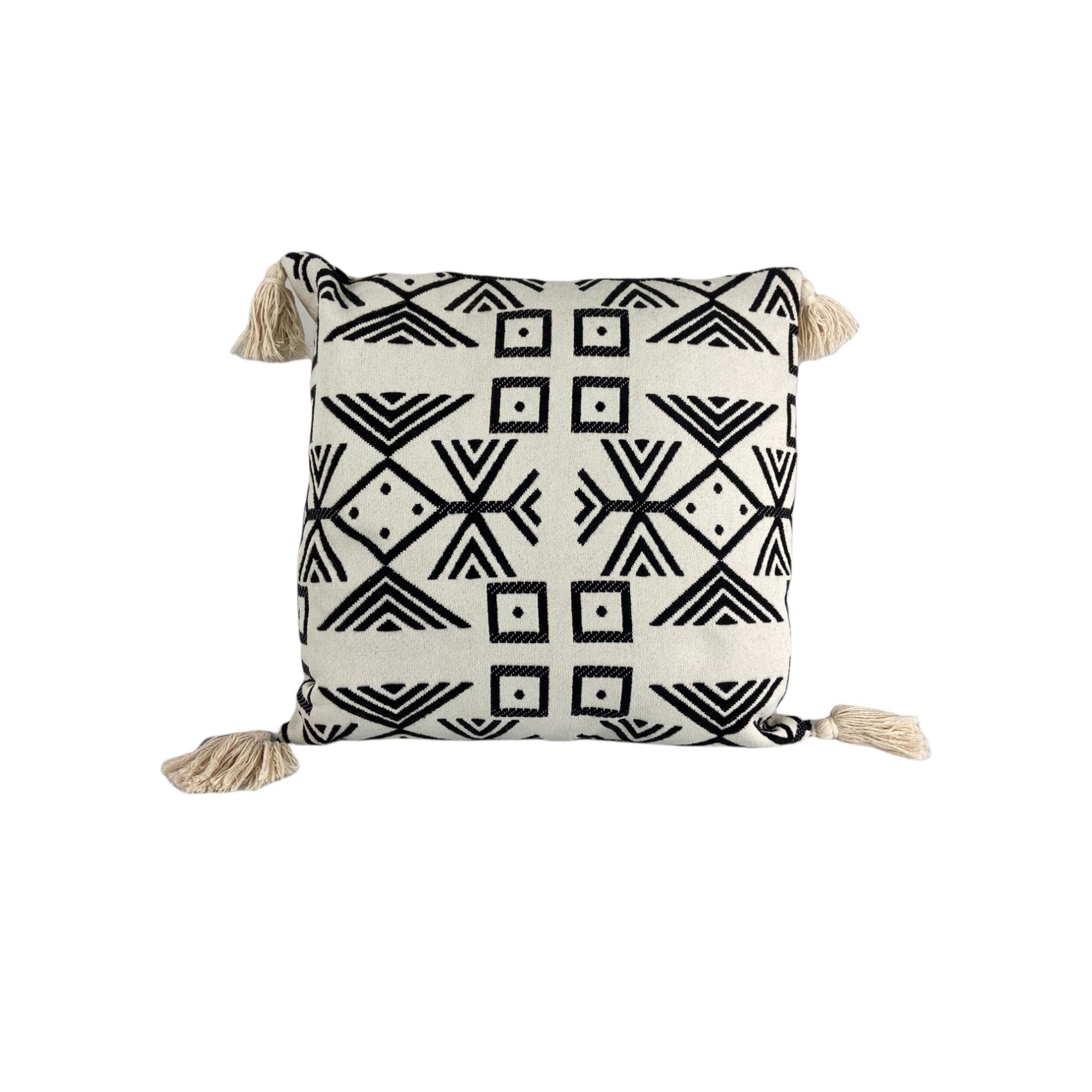 Jacquard Cushion W/tassels  -450g filling 45*45cm - 425-79205