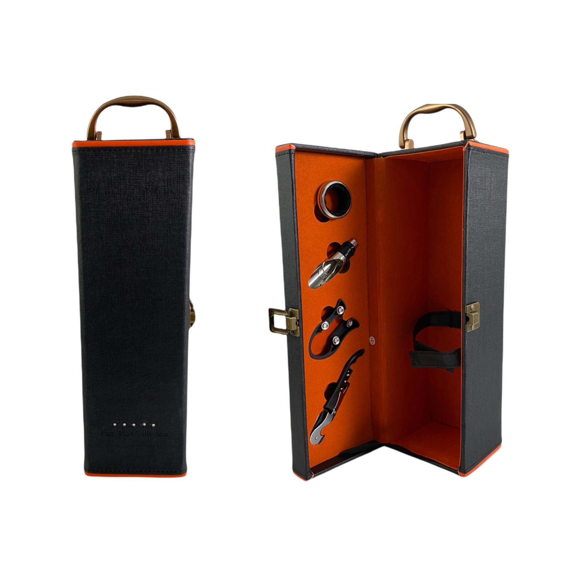 1 bottle PU box with waiter'scorkscrewpourer collar and foi - 567-41836