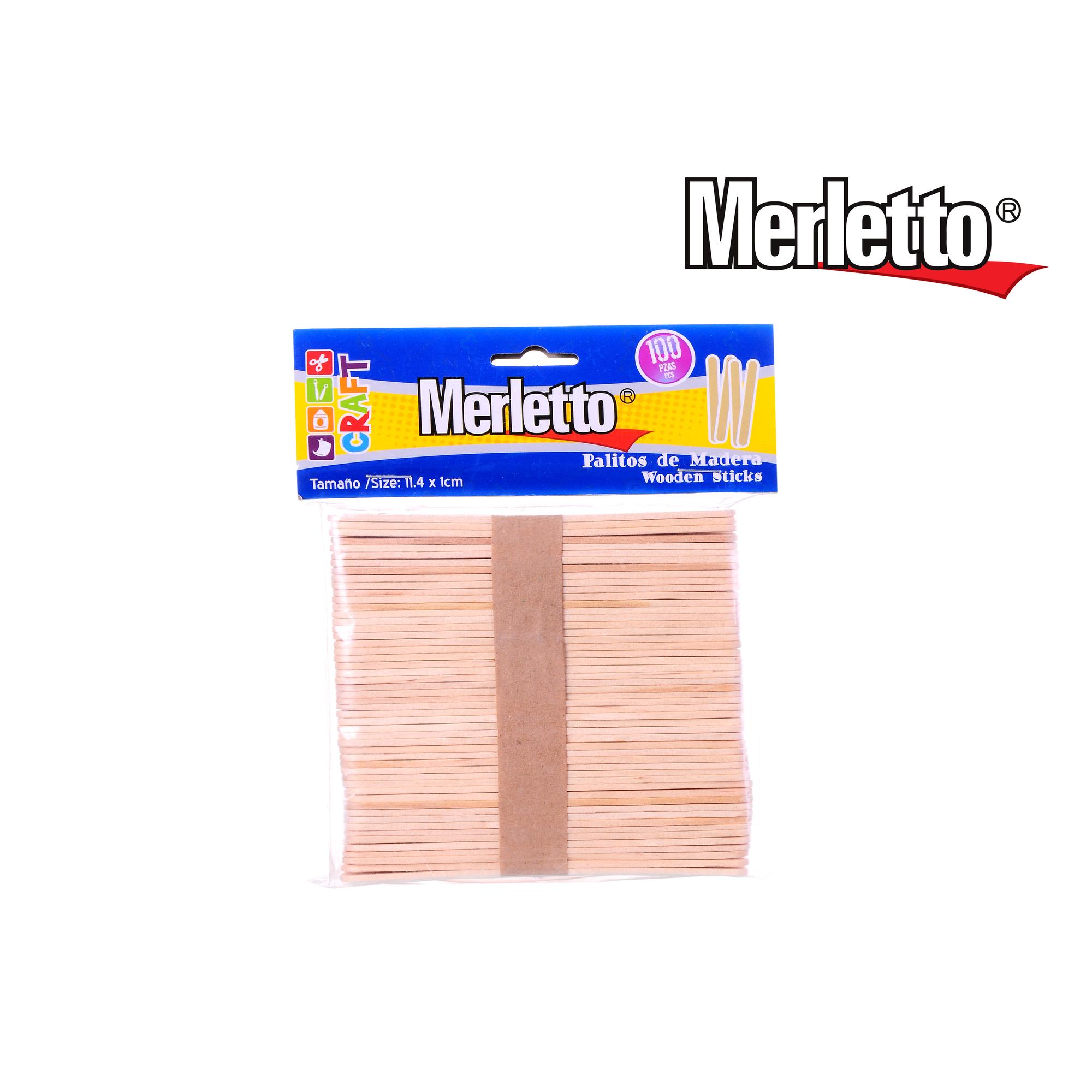 PALITOS DE MADERA NATURAL 100PZA - 785-7522759